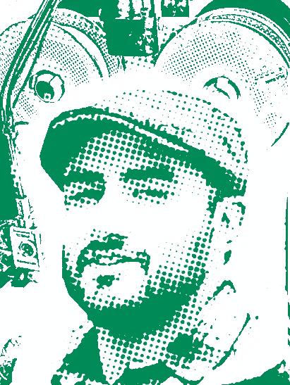 stylized portrait of Samuel Pagenkopf, Engineer.