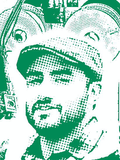 stylized portrait of Samuel Pagenkopf, Engineer.